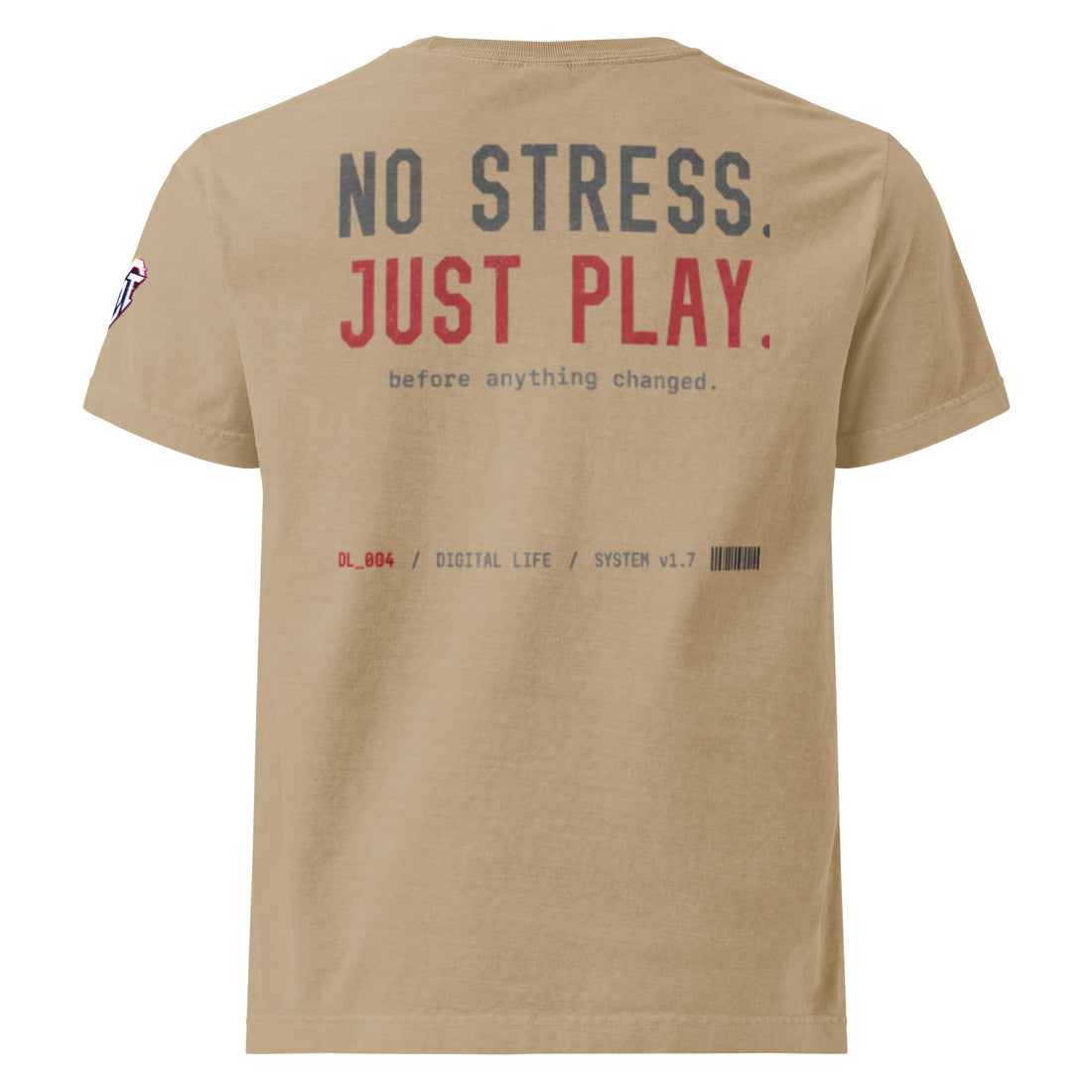 No Stress. Just Play oversized tee from Digital Life — gaming nostalgia by SeayMy T.Tee's
