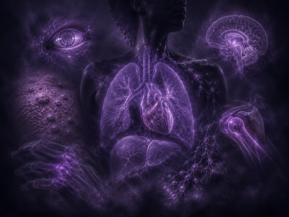 Purple anatomical image representing sarcoidosis and autoimmune disease