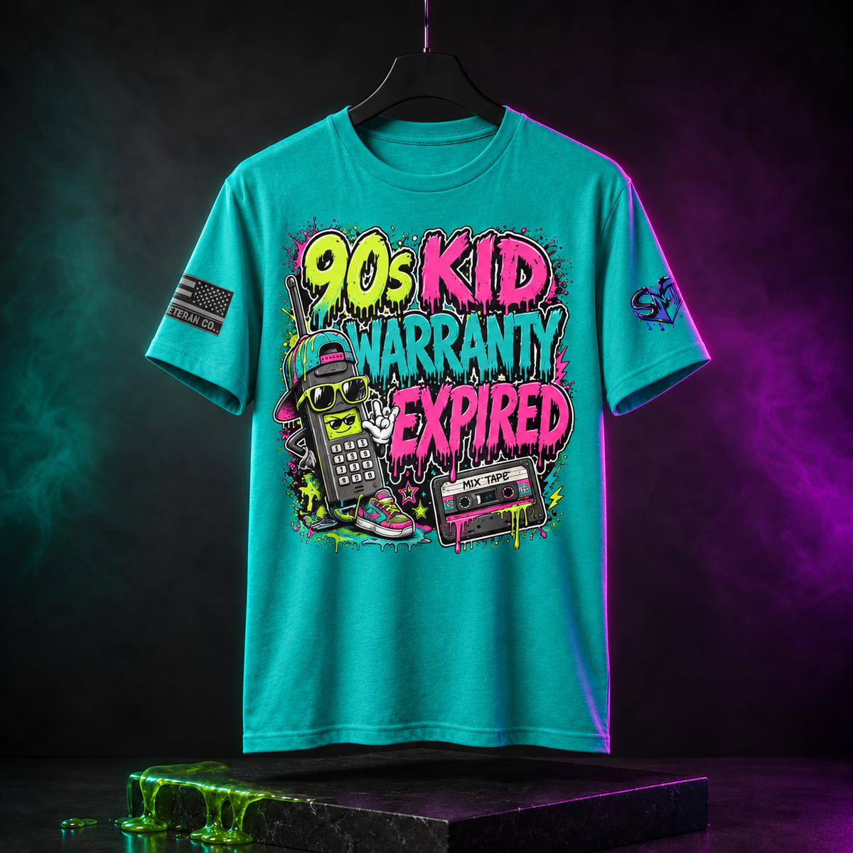 90s Kid, Warranty Expired — cinematic front product view