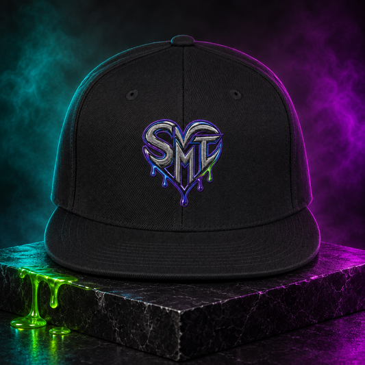 SMT Drip Logo Embroidered Snapback — cinematic product view