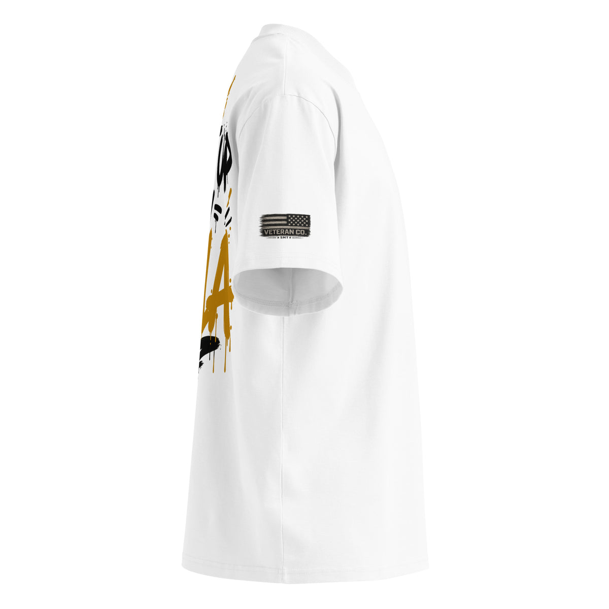 NILLA Drip Series Special Edition oversized tee in White, right side view